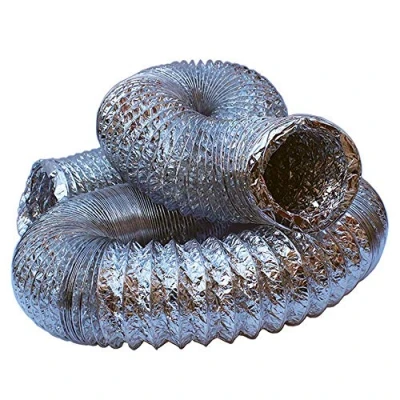 Image of Kair Aluminium Flexible Hose 125mm 5 inch 10 Metre Length Ducting Ventilation