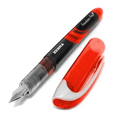 Image of Zebra Fuente Disposable Fountain Pen Red Ink Single