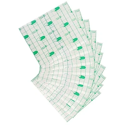 Image of 50 Pcs Waterproof Transparent Adhesive, Wound Dressing Tape Fixer Plaster Stretch Fixation Tattoo Aftercare Bandage （10cmX12cm）