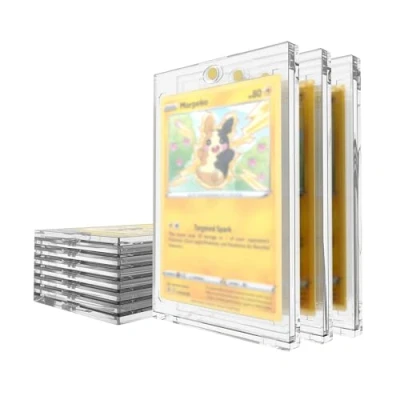Image of Mcbazel 35PT Magnetic Card Holder,Magnetic Trading Holders(Box of 10),Game Case Hard Protective Game Storage with UV Protection Transparent