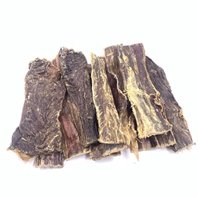 Image of Natural Chew Dog Treat Beef Gullet Pawstrading Hypoallergenic Strips Air Dried (1kg)