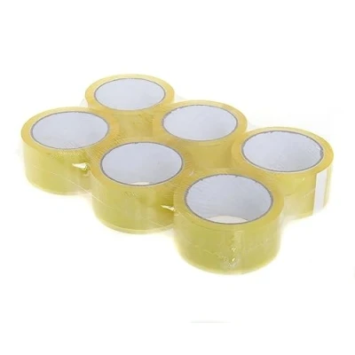 Image of 6 Rolls CLEAR Packing Tape 48mm x 66m Strong Adhesive, Durable and Reliable Versatile for Shipping, Packaging, Moving Transparent Home Office Use