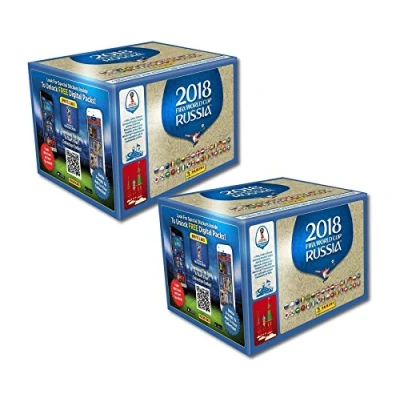 Image of Panini Fifa World Cup 2018 Sticker WM Russia 2 displays with 50 bags each = 100 500 stickers series consists of 670 pictures version NL, BE, LU and other countries
