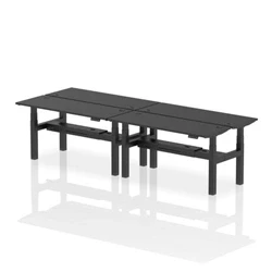 Image of Air B2B 1600x600mm Height Adjustable 4P Bench Desk CP Black/Black