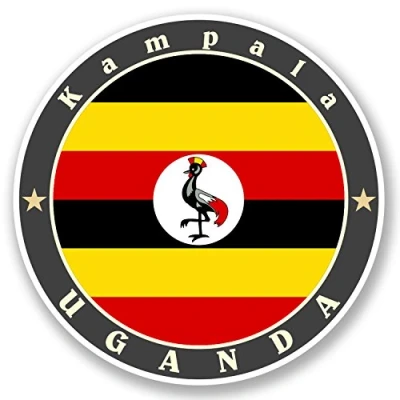 Image of 2 x 10cm Uganda Vinyl Sticker Bike Laptop Car Flag Luggage Travel Tag Fun #5188 (10cm 10cm)