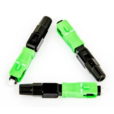 Image of BAUDCOM FTTH Fiber Optic Connector, Flip type SC APC Optical Cable Drop Fast Cold Connector Telecom Level 10pcs