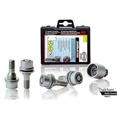 Image of Fits DS3 Models Heyner Germany Stil Block PRO Locking Wheel Nuts M12x1.25 Set 4 Locks Thatcham Quality Assured Bolts 766/5