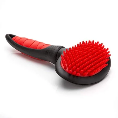 Image of Mikki Dog, Puppy, Cat Grooming Massage Slicker Brush Gentle, Relaxing Large,Black