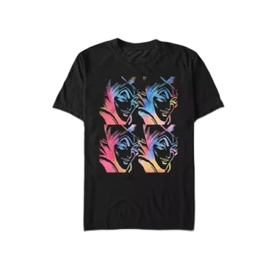 Image of Disney Men&#039;s Villains Pop Maleficent T Shirt, Black, L
