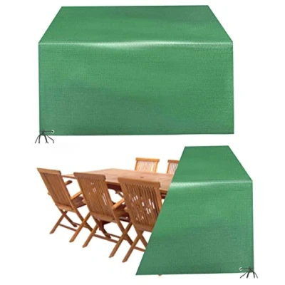 Image of ADEPTNA Premium Heavy Duty Large Rectangular Furniture Table Chairs Cover Protects your and All Year Round from the Weather Dirt Grime 203CM X 69CM 102CM