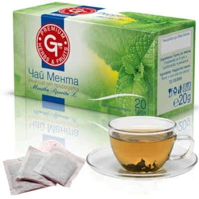 Image of Premium GT Herbs &amp; Fruits Herbal Tea 20 Bags 1.5g (Peppermint)