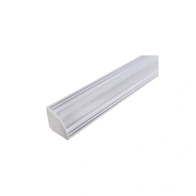 Image of Corner Surface Mount Clear Diffuser Aluminium Profile Rail 1 Metre Integral LED