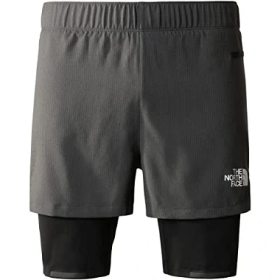 Image of THE NORTH FACE Men&#039;s Full Zip Fleece T Shirt, Asphalt Grey TNF Black, S