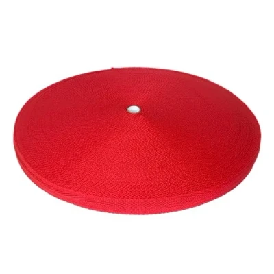 Image of Trimz Polypropylene Herringbone Webbing, Red, 38mm x 100m