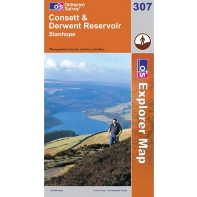 Image of Explorer Active 307 Consett &amp; Derwent Reservoir Map With Digital Version