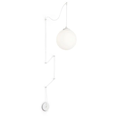 Image of Boa 1 Light Globe Ceiling Pendant White, E27