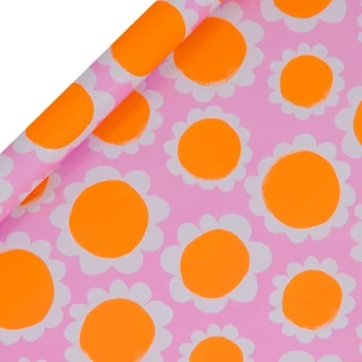 Image of Glick Roll Wrap, Dazzling Daisies, Wrapping Paper 4 metres x 70 cms, Suitable for Birthdays &amp; Other Celebrations
