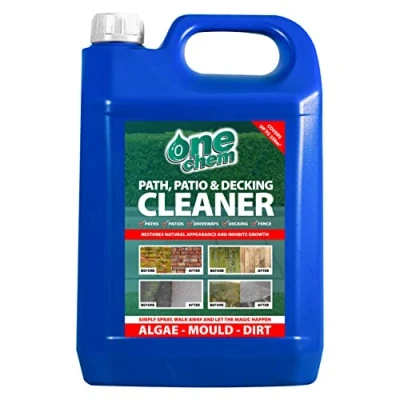 Image of One Chem 5L Heavy Duty Patio Cleaner Path Concentrate Mould Remover, Lichen Algae Remover Pressure Washer Detergent Control