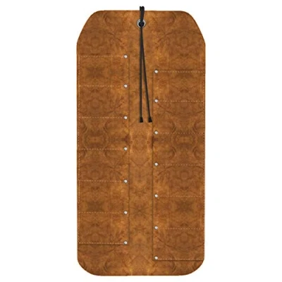Image of UJ Ramelson Tool Roll Holder, Durable Rollable up Hanging Pocket Pouch for Chisels, Hammers, Gouges, and more (12 Pocket, Leather)