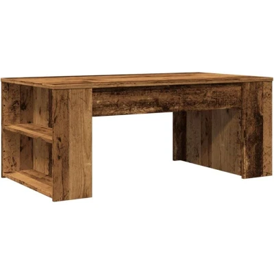 Image of vidaXL Coffee Table Old Wood 102x55x42 cm Engineered