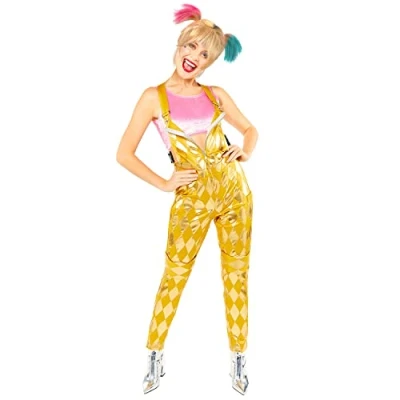 Image of Amscan 9906752 Women&#039;s Official DC Comics Harley Quinn Booby Trapped Adults Fancy Dress Costume Size: 14 16