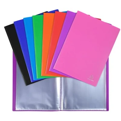 Image of Exacompta Ref 8840E Opak PP Display Book 240 x 320mm in Size, Suitable for A4 Documents, Polypropylene Flexible Cover, 40 Pockets, 80 Viewing Pages Random Colour
