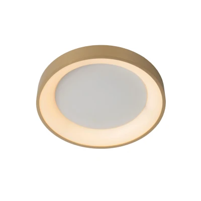 Image of Vidal Modern Flush Ceiling Light Ø 28cm LED Dim. 1x20W 2700K Matt Gold, Brass