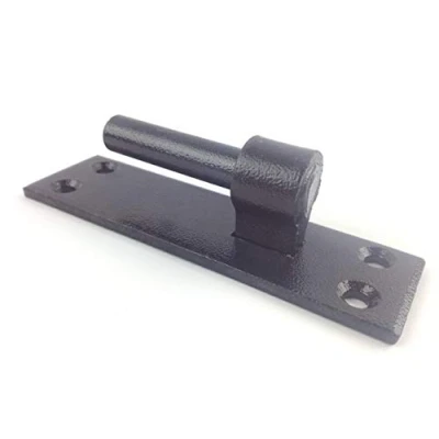 Image of Wyre Direct 2 Heavy Duty Wrought Iron Gate Hinge Brackets, Driveway Hinges Bracket Suitable for Garden Gates, Sheds &amp; Garage Doors 16mm Pins Screw On Black