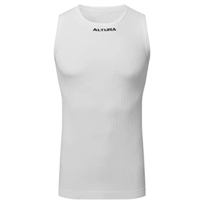 Image of Altura Unisex Tempo Seamless Sleeveless Baselayer, WHITE, M UK
