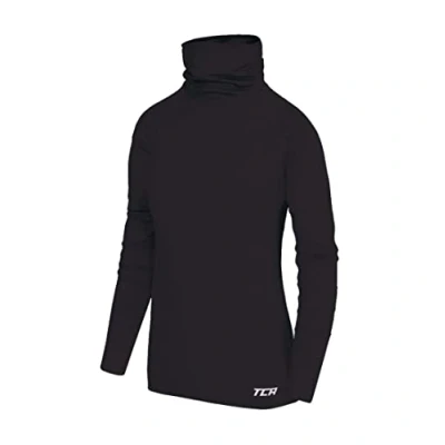 Image of TCA Girls&#039; Warm Up Long Sleeve Training Workout Funnel Neck Thermal Running Top with Thumbholes Black, XLY 12 14 Years