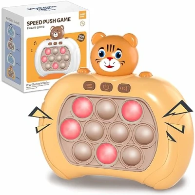 Image of Quick Press Game Fidget Toys Pro for Kids Adults, Handheld Fast Puzzle Machine, Push Bubble Stress Toy, Relief Party Favors, Boys