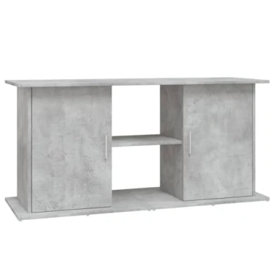 Image of vidaXL Aquarium Stand in Engineered Wood, Concrete Grey Modern Design Fish Tank with Spacious Storage