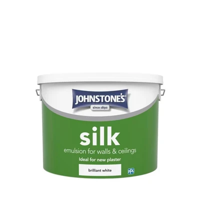 Image of Johnstone&#039;s Contract Vinyl Silk 10L Pure Brilliant White
