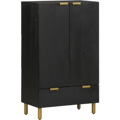 Image of vidaXL Highboard Black 60x33x100 cm Engineered Wood