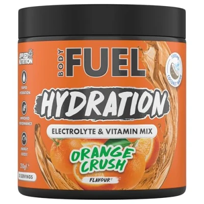 Image of BodyFuel Hydration Electrolyte &amp; Vitamin Powder Natural Energy Reduces Tiredness Optimise (210g 30 Servings)(Orange Crush)