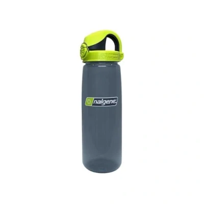 Image of Nalgene On the Fly BPA Free Water Bottle, Charcoal w Charcoal/Lime, 24 oz