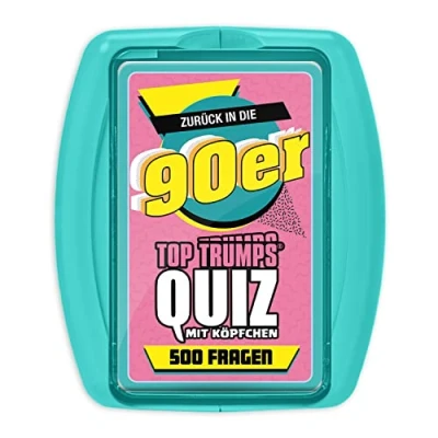 Image of TOP TRUMPS QUIZ 90er Kartenspiel für Erwachsene Alter 8+ Deutsch