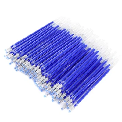 Image of 100pcs Fabric Marker Pen Refill Heat Erasable Marking Pens Auto Vanishing for Tailors Sewing and Quilting Dressmaking