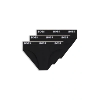 Image of BOSS Men&#039;s 3p Us Co 10145963 01brief 01breve 1014596 Briefs, Black, M UK