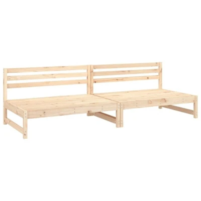 Image of vidaXL Garden Middle Sofas 2 pcs 120x80 cm Solid Wood Pine