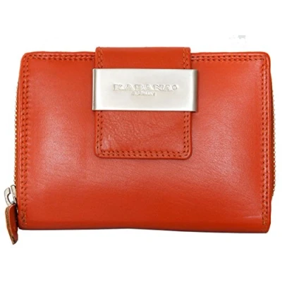 Image of Women&#039;s Orange Soft Genuine Leather Wallet Kabana