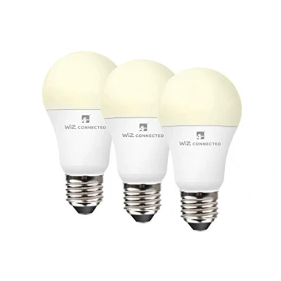 Image of 4lite WiZ Connected A60 White WiFi LED Smart Bulb E27 Large Screw, Pack of 3