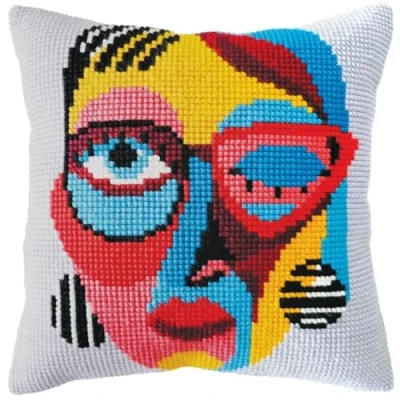 Image of Collection d&#039;Art Cross Stitch Cushion Embroidery Kit Hot Summer Picture Printed