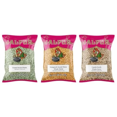Image of Jalpur Millers Spice Combo Pack Fennel Seeds 500g Fenugreek Cumin (3 Pack)