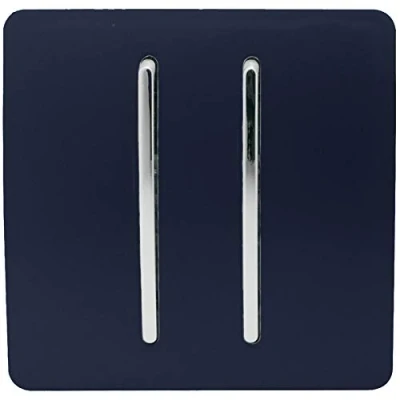 Image of Trendi 2 Gang Way 10 Amp Rocker Chrome Light Switch