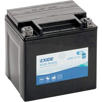 Image of EXIDE AGM 12 31 Y60N30LA (53030) 12V 30AH 430A(EN) HIGH POWER Motorcycle Battery 1 Year Warranty