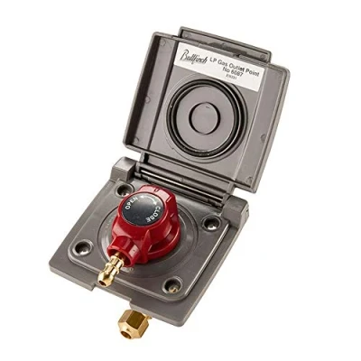 Image of BULLFINCH Caravan Gray Bbq Gas Point And Quick Release Plug In Tail Connector