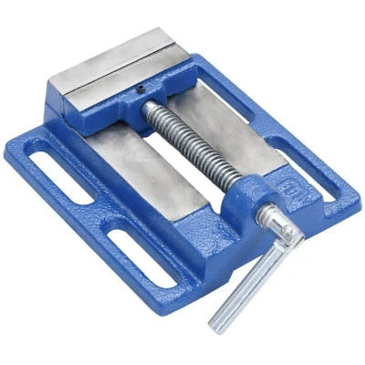 Image of vidaXL Drill Press Vise Blue 76 mm Cast Iron