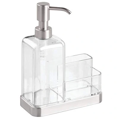 Image of iDesign Forma 706361 2 Piece Bathroom Set Soap Dispenser and Sponge