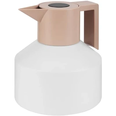 Image of Belle Vous White Stainless Steel Insulated Coffee Carafe 1.2L/40.5oz Double Walled Vacuum Jug Hot for 8 Hours/Cold 12 Hours Thermal Pot Flask Coffee, Tea, Water &amp; Other Drinks/Beverages